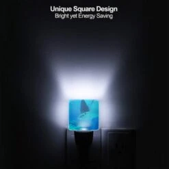 Night Light Set Of 2, A Blue Fish With A Black And White Face Swims In The Ocean. 5 Night Light Set Of 2, A Blue Fish With A Black And White Face Swims In The Ocean. -Pattern Night Light 006b549241d848b8045ba8e7e43d97da4ba946eb