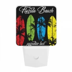 Night Light, A Black And White Image Of A Surfboard With The Words Florida Beach Paradise Lost Written On It. 9 Night Light, A Black And White Image Of A Surfboard With The Words Florida Beach Paradise Lost Written On It. -Pattern Night Light 00dc26c51ca3ab92e8ef96aa5b90434db2b38d79