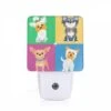 Night Light, Four Different Colored Dogs Are Shown In A Square. 1 Night Light, Four Different Colored Dogs Are Shown In A Square. -Pattern Night Light 011ba27ca39b7cb09839afd471290ff9c8b14d6d