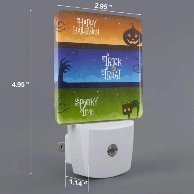 Night Light, A colorful Halloween banner with the words "Happy Halloween" and "Trick or Treat" written on it. Night Light, A Colorful Halloween Banner With The Words "Happy Halloween" And "Trick Or Treat" Written On It. -Pattern Night Light 01feea7abefe7fab861cc497c04f5a7d8f9f05e0