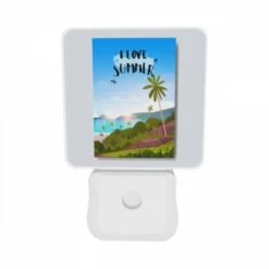 Night Light Set Of 2, A Colorful Poster With A Beach Scene And The Words "I Love Summer". 9 Night Light Set Of 2, A Colorful Poster With A Beach Scene And The Words "I Love Summer". -Pattern Night Light 023762ab20893ab7ca00de2c35afba238374997d