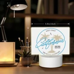 Rectangular Acrylic Night Light, A Logo For West Coast California. 7 Rectangular Acrylic Night Light, A Logo For West Coast California. -Pattern Night Light 02541c1b719ebc7f4f2fe2e9b9581925d249a208