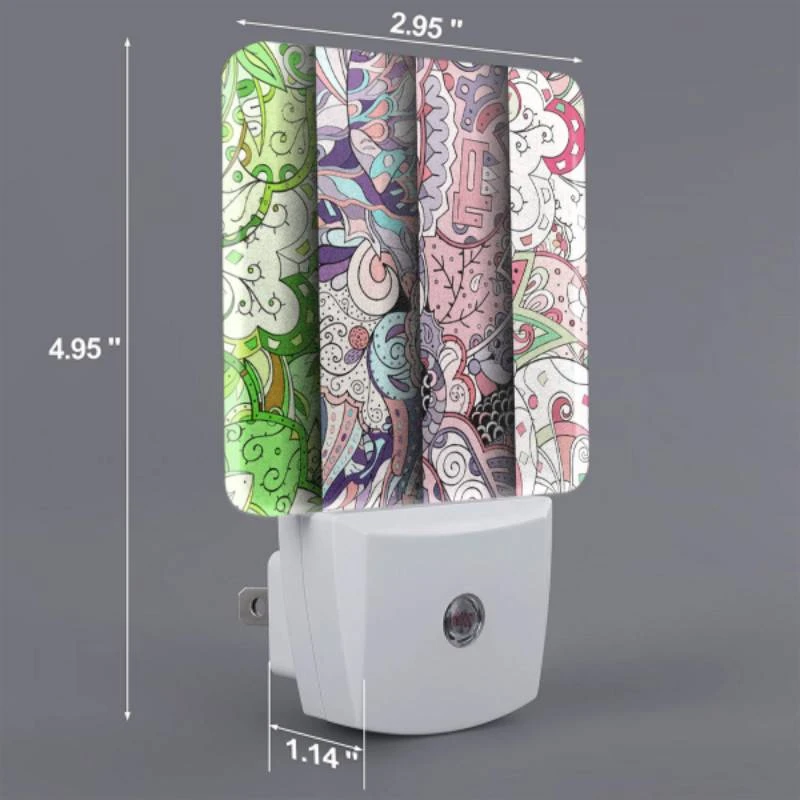 Night Light Set of 2, Three colorful designs of a person's arm are displayed. Night Light Set Of 2, Three Colorful Designs Of A Person's Arm Are Displayed. -Pattern Night Light 027eaeda21196982db0e1b1095795d970aaf1b53