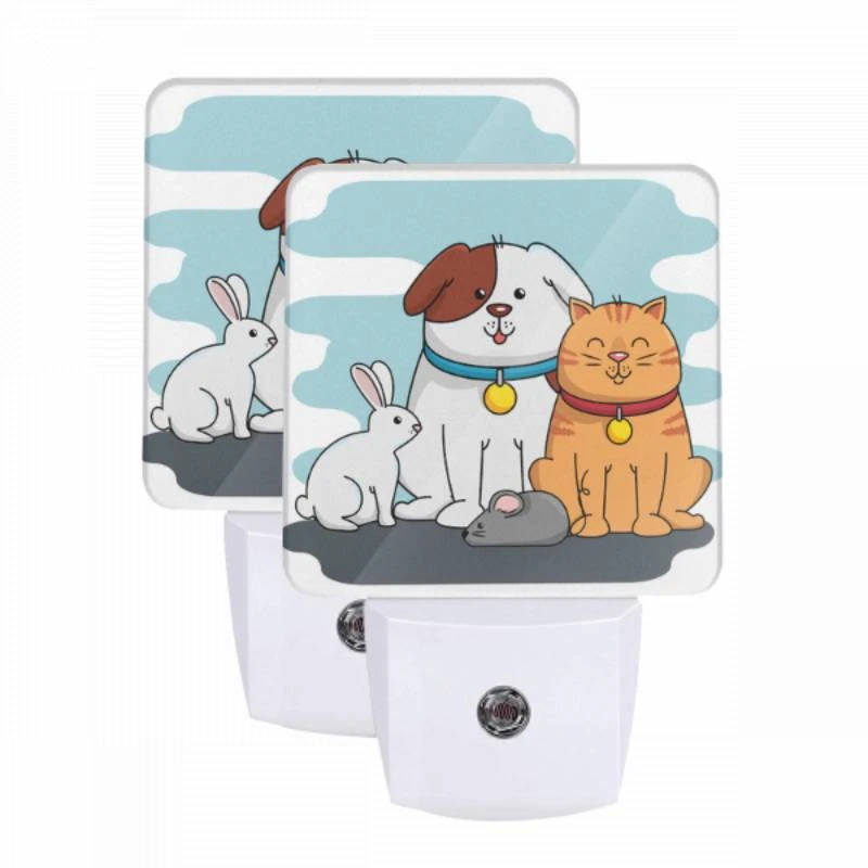 Night Light Set of 2, A dog Night Light Set Of 2, A Dog -Pattern Night Light 02df83b29f01e0d34698d39ed0279093a367d434