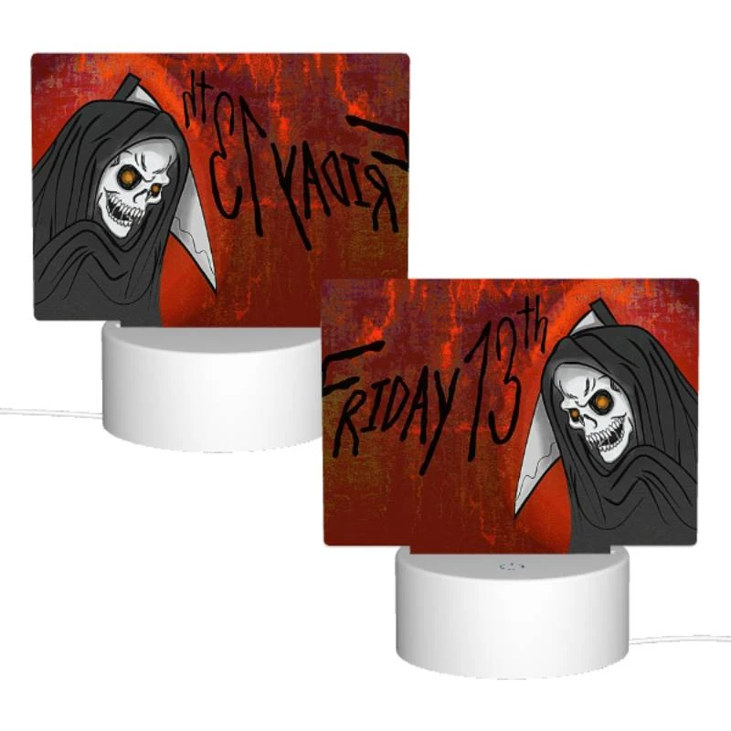 Rectangular Acrylic Night Light, A skeleton is wearing a black robe and holding a knife Rectangular Acrylic Night Light, A Skeleton Is Wearing A Black Robe And Holding A Knife -Pattern Night Light 032b33c00fa21af99fbf6cf64120e1ff794ae5b6