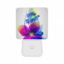Night Light Set Of 2, A Colorful Flower With A Blue Center And Yellow Petals. 10 Night Light Set Of 2, A Colorful Flower With A Blue Center And Yellow Petals. -Pattern Night Light 03b679ec8a31534b7305c365ed72b7fa3a034fa6