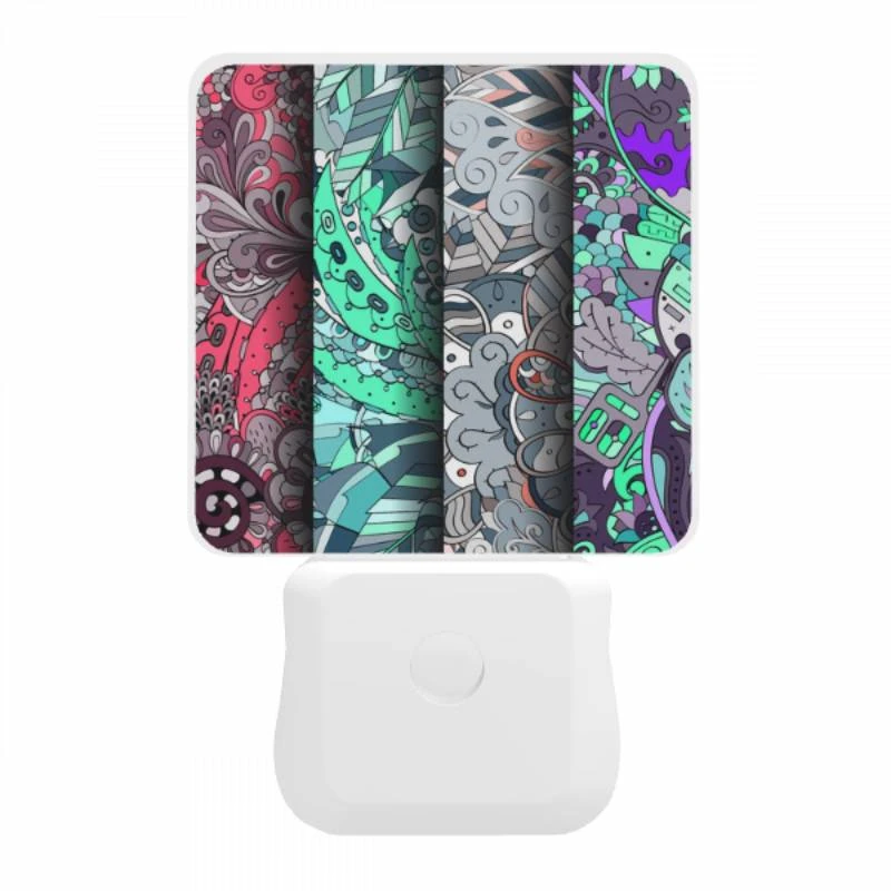 Night Light, Four different colored designs of a leaf. Night Light, Four Different Colored Designs Of A Leaf. -Pattern Night Light 048ef0c6b45720b17af1d4dbad5add97d4d5a579