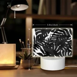 Rectangular Acrylic Night Light, A Close Up Of A Leafy Plant With A Black Background. 7 Rectangular Acrylic Night Light, A Close Up Of A Leafy Plant With A Black Background. -Pattern Night Light 049d6ae967145a62c722ab4d6e634c416c5e713b