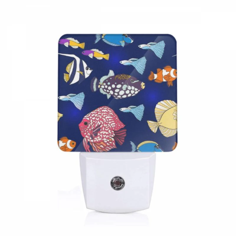 Night Light, A colorful fish pattern with various fish species. Night Light, A Colorful Fish Pattern With Various Fish Species. -Pattern Night Light 05818b7da5ce5f6ab85fd556d272ce0af75c46a6