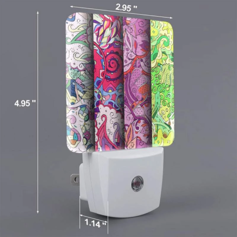 Night Light, Three colorful designs are displayed on a row. Night Light, Three Colorful Designs Are Displayed On A Row. -Pattern Night Light 059c90cae5a6f903788e6fe14cc63010cb4c9973