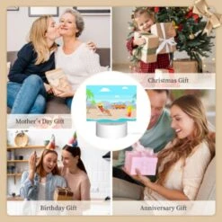 Rectangular Acrylic Night Light, A Woman Is Sitting On A Beach Chair With A Laptop 9 Rectangular Acrylic Night Light, A Woman Is Sitting On A Beach Chair With A Laptop -Pattern Night Light 06679d16a3c16fe483fb303951eb7800c4cbc661