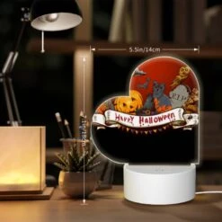 Love Acrylic Night Light, A Halloween Sign With A Cat And A Pumpkin On It. -Pattern Night Light 072a425f806a15f1deecbc1cbd8f25238aaf1753