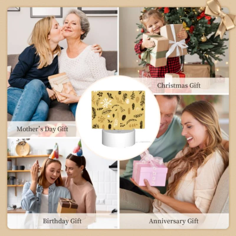 Rectangular Acrylic Night Light, A collection of various plants and fruits. Rectangular Acrylic Night Light, A Collection Of Various Plants And Fruits. -Pattern Night Light 08f6e80c406a85de872c1031b748de9c04c7be13