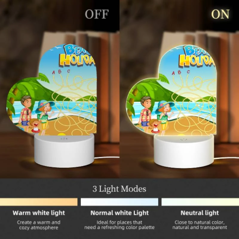 Love Acrylic Night Light, A family is enjoying a day at the beach Love Acrylic Night Light, A Family Is Enjoying A Day At The Beach -Pattern Night Light 0a054ac49880288acac49c9f4a310dfe04dccb59