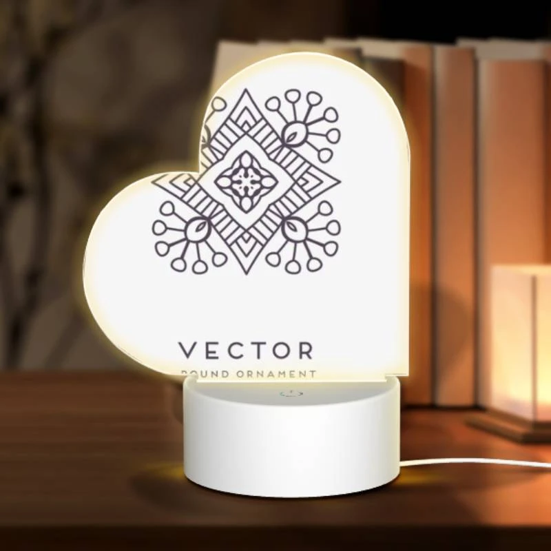 Love Acrylic Night Light, A round ornament with a design on it. Love Acrylic Night Light, A Round Ornament With A Design On It. -Pattern Night Light 0ab8c4fcf7f1bf25caff6679c23e37808cd98ad2
