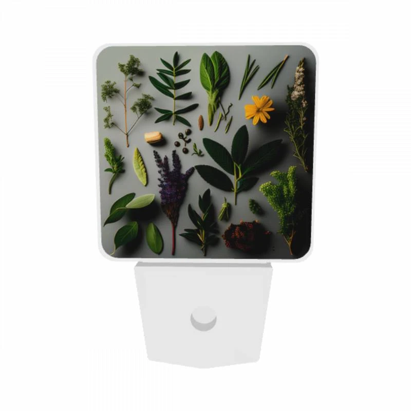 Night Light Set of 2, A collection of various plants and herbs. Night Light Set Of 2, A Collection Of Various Plants And Herbs. -Pattern Night Light 0ad0170703d46e35c19e3b95d37e5eda3a97c316