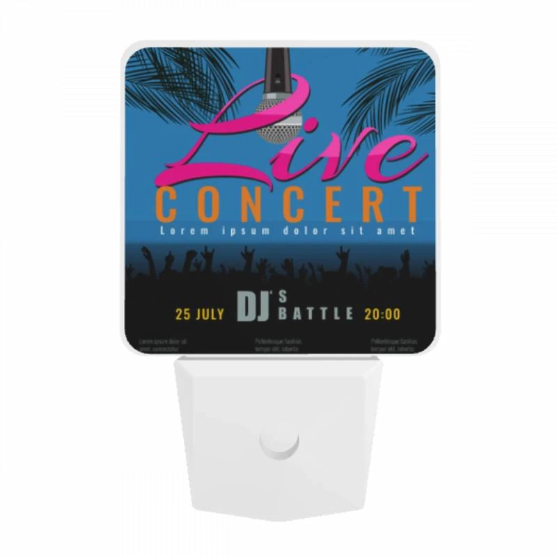 Night Light, A poster advertising a live concert. Night Light, A Poster Advertising A Live Concert. -Pattern Night Light 0bb2988e8aad036c4ccf232a62918ae1c8af62d7