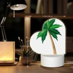 Love Acrylic Night Light, A Green And Brown Palm Tree With A Brown Trunk. -Pattern Night Light 0c17c5db8ea6b40c83de1ba7aebaf1737e55ebd8