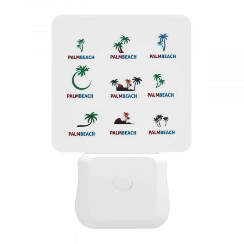 Night Light, Six different colored palm trees are shown in a row. Night Light, Six Different Colored Palm Trees Are Shown In A Row. -Pattern Night Light 0c8f4aedc16ad876324160e168ae0779018445f3