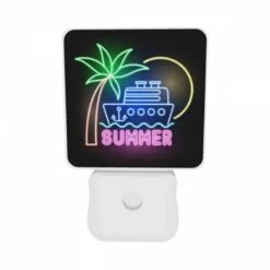 Night Light Set Of 2, A Neon Sign That Says "Summer" With A Boat On It. 9 Night Light Set Of 2, A Neon Sign That Says "Summer" With A Boat On It. -Pattern Night Light 0cfa541a71ffa5c6443090c9dbe181fee2eb31d8