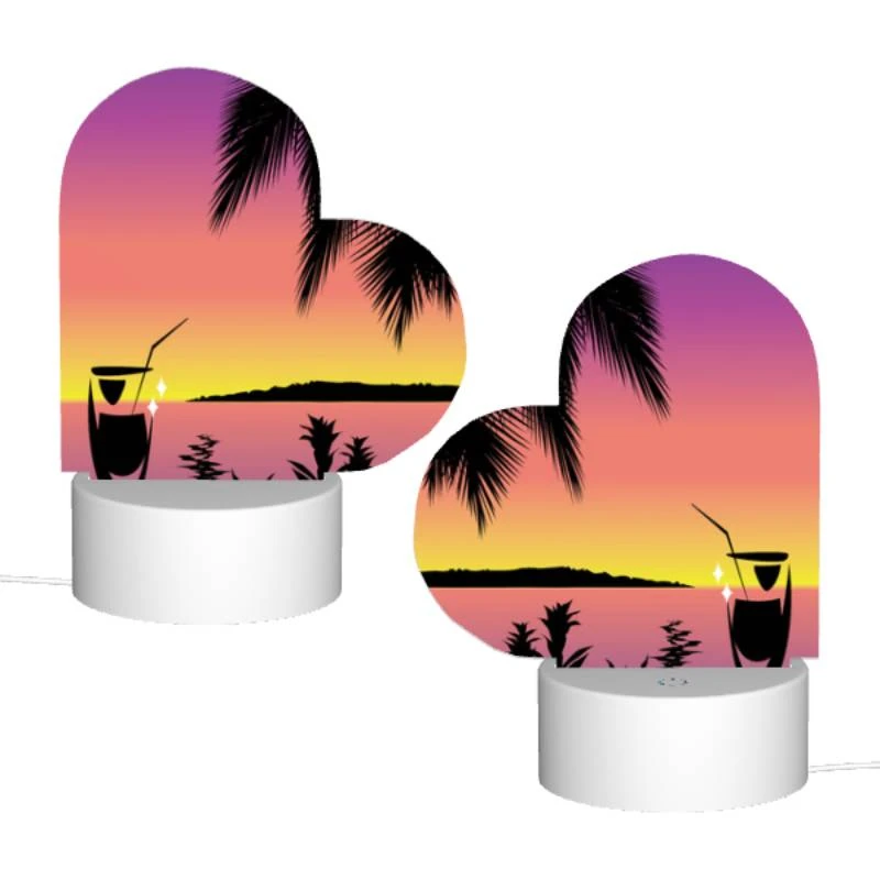 Love Acrylic Night Light, A cocktail glass is sitting on a table in front of a beautiful sunset. Love Acrylic Night Light, A Cocktail Glass Is Sitting On A Table In Front Of A Beautiful Sunset. -Pattern Night Light 0d8b602e9dabc2a1b001cc44a53df48adc16f0e9