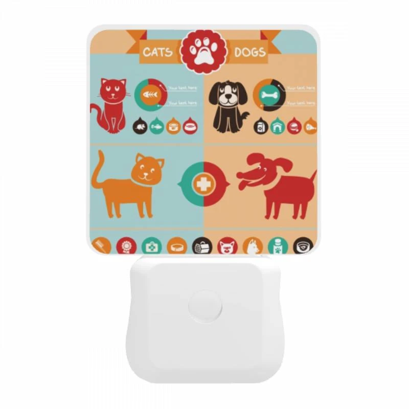 Night Light, A colorful chart shows the differences between cats and dogs. Night Light, A Colorful Chart Shows The Differences Between Cats And Dogs. -Pattern Night Light 0dd7a644928f817bdd415655936f7882b1d0d6a2