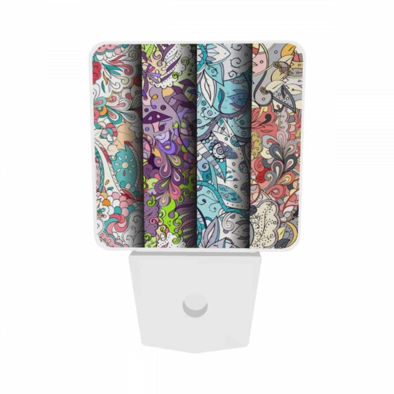 Night Light Set of 2, Three colorful designs are displayed on a wall. Night Light Set Of 2, Three Colorful Designs Are Displayed On A Wall. -Pattern Night Light 0e697253b870a320abdd0bdec8a366e9faea63bf
