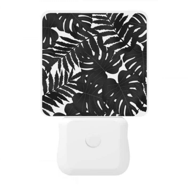 Night Light, A close up of a leafy plant with a black and white background. Night Light, A Close Up Of A Leafy Plant With A Black And White Background. -Pattern Night Light 0e870e7a5cd8d60413fb4f115d709b254d65a059