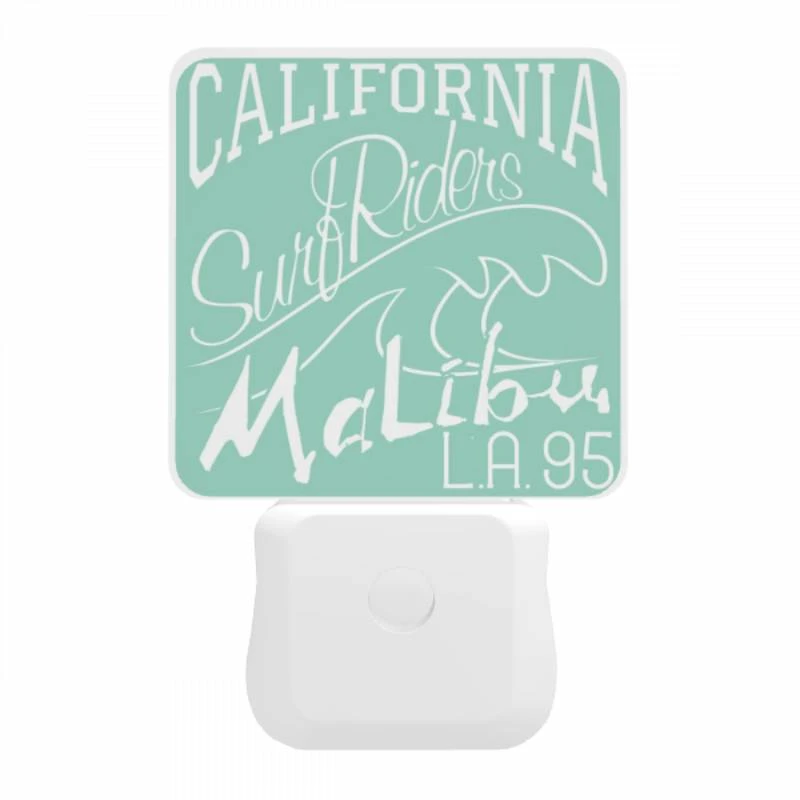 Night Light, A surfboard with the words California Riders Surf Surf Surf on it. Night Light, A Surfboard With The Words California Riders Surf Surf Surf On It. -Pattern Night Light 0e95c5ca8186efd527974699de8b37b7c6de8924