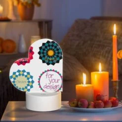 Love Acrylic Night Light, Four Different Colored Flowers Are Displayed On A White Background. -Pattern Night Light 0f4ab8f0487ec83c492e687a1be455546be9d5ea