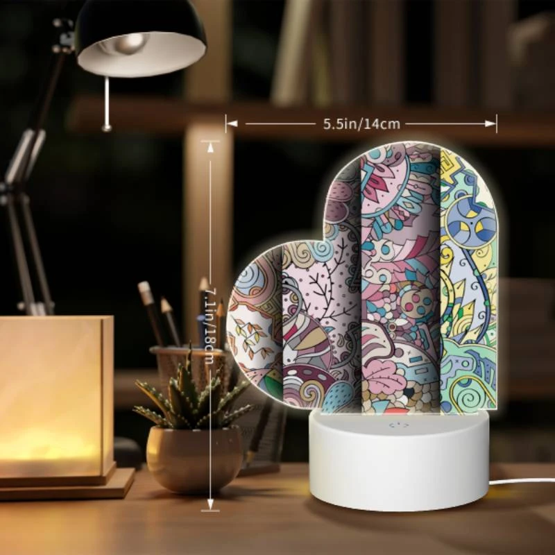 Love Acrylic Night Light, Three colorful paintings of flowers are displayed side by side. Love Acrylic Night Light, Three Colorful Paintings Of Flowers Are Displayed Side By Side. -Pattern Night Light 11a820342f0b9fa964d5cb0b60872bab36508cfa