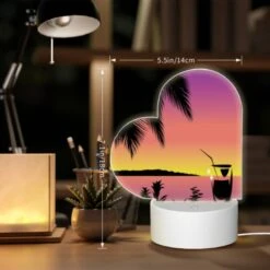 Love Acrylic Night Light, A Cocktail Glass Is Sitting On A Table In Front Of A Beautiful Sunset. 7 Love Acrylic Night Light, A Cocktail Glass Is Sitting On A Table In Front Of A Beautiful Sunset. -Pattern Night Light 11bef1d5496a6edd21e6db16d13c5abb8917b41b