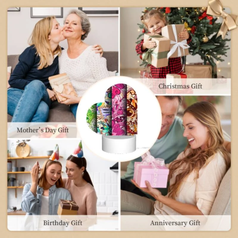 Love Acrylic Night Light, Four different colored designs of swirls and patterns. Love Acrylic Night Light, Four Different Colored Designs Of Swirls And Patterns. -Pattern Night Light 120a15af1d2bc17e797fb07dfa4293df61601d68