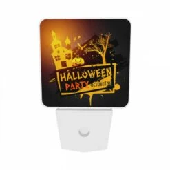 Night Light Set Of 2, A Halloween Party Is Advertised On A Black Background With A House 8 Night Light Set Of 2, A Halloween Party Is Advertised On A Black Background With A House -Pattern Night Light 120b25faf26598b1fee2a1f5d13429c13f80b216