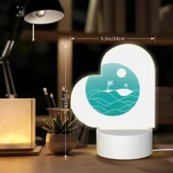 Love Acrylic Night Light, A Blue And White Circle With A Beach And Palm Trees In It. 7 Love Acrylic Night Light, A Blue And White Circle With A Beach And Palm Trees In It. -Pattern Night Light 1228f4581c8fd179c726873be9feee959f2a9f1e