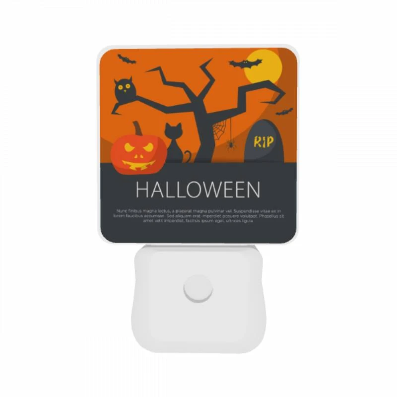 Night Light Set of 2, A Halloween poster with a tree Night Light Set Of 2, A Halloween Poster With A Tree -Pattern Night Light 126e402ba241ebd50b097431ceac91beb8222f4d