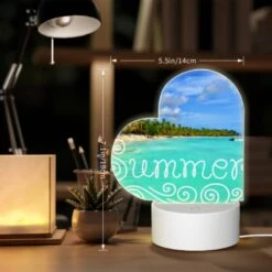 Love Acrylic Night Light, A Beautiful Beach Scene With A Blue Ocean And Palm Trees. 7 Love Acrylic Night Light, A Beautiful Beach Scene With A Blue Ocean And Palm Trees. -Pattern Night Light 12883f178eeb6e32af389eb277cc6c185bfba28e