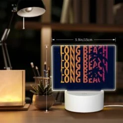 Rectangular Acrylic Night Light, A Colorful Poster Advertising Summer Adventures. 7 Rectangular Acrylic Night Light, A Colorful Poster Advertising Summer Adventures. -Pattern Night Light 128bef58ba6d302d4e342966454e9463eb7324ed