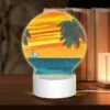 Round Acrylic Night Light, A Sailboat Is Sailing In The Ocean With A Beautiful Sunset In The Background. 1 Round Acrylic Night Light, A Sailboat Is Sailing In The Ocean With A Beautiful Sunset In The Background. -Pattern Night Light 1381062087223c8e5b7633c38e3127cc57641060