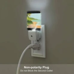 Night Light, A Beach Scene With A Sandy Shore And A Body Of Water. 5 Night Light, A Beach Scene With A Sandy Shore And A Body Of Water. -Pattern Night Light 13fe25fb71d93b34f3d22825a1db56fa854a417d