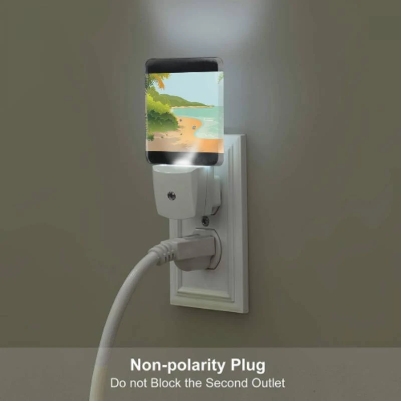 Night Light, A beach scene with a sandy shore and a body of water. Night Light, A Beach Scene With A Sandy Shore And A Body Of Water. -Pattern Night Light 13fe25fb71d93b34f3d22825a1db56fa854a417d