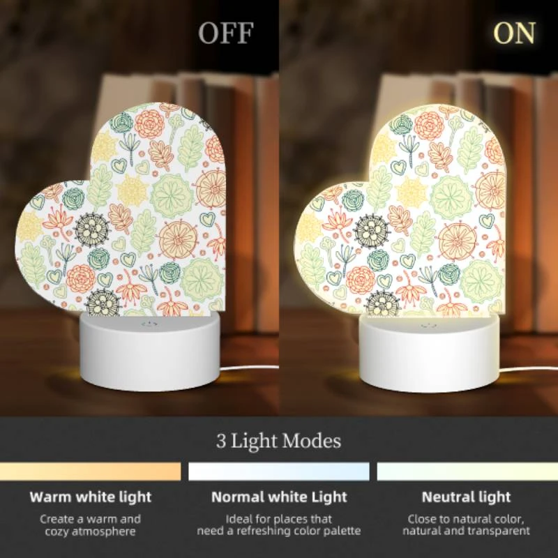 Love Acrylic Night Light, A colorful floral pattern with hearts and flowers. Love Acrylic Night Light, A Colorful Floral Pattern With Hearts And Flowers. -Pattern Night Light 14f698b900949c6abc03fd5931ffccfb2a9af32d