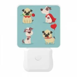 Night Light, Four Different Dog Cartoons Are Shown 10 Night Light, Four Different Dog Cartoons Are Shown -Pattern Night Light 15a07bb225a914224223b919b873793e7941fd04