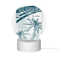 Round Acrylic Night Light, A Colorful Brochure For California Beach. 11 Round Acrylic Night Light, A Colorful Brochure For California Beach. -Pattern Night Light 1639c28e2564f41d8b768b564980bcd6cc22b3e8