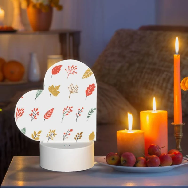 Love Acrylic Night Light, A collection of leaves in different colors. Love Acrylic Night Light, A Collection Of Leaves In Different Colors. -Pattern Night Light 16ae3b2193391d03efffd57fa64a8771b5e8cef9