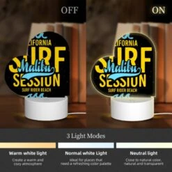Love Acrylic Night Light, A Surfboard With The Words California Surf Session On It. -Pattern Night Light 1786e4984cfae5d3389ad5a5389c8527119cf5c9