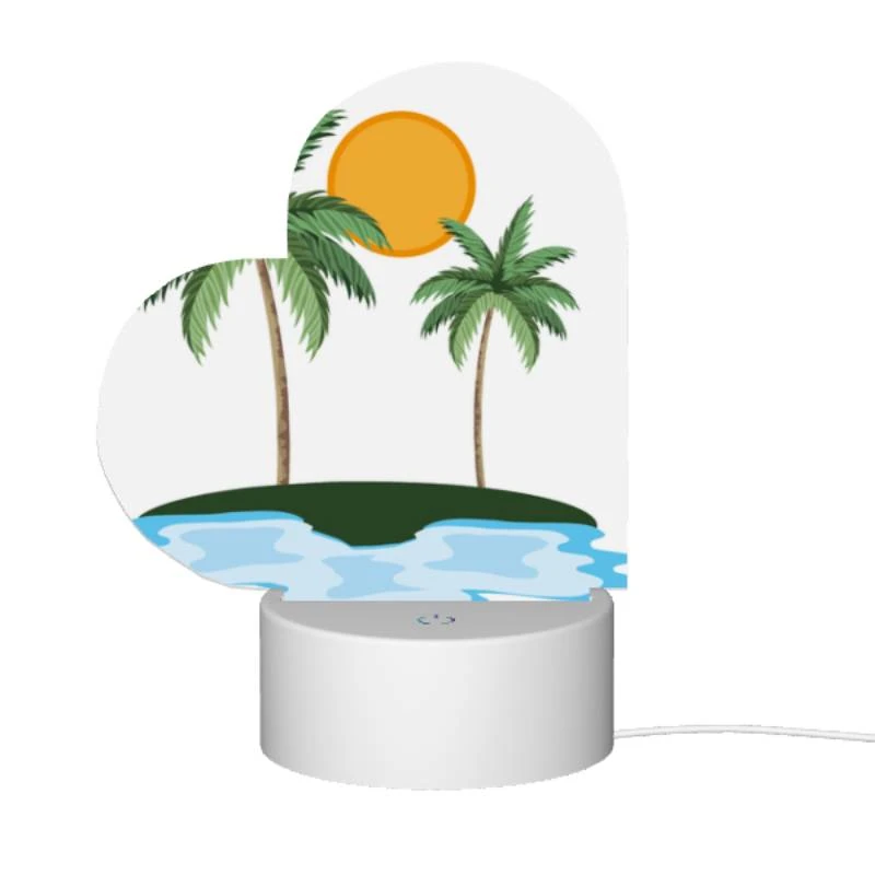 Love Acrylic Night Light, A sunny day at the beach with two palm trees. Love Acrylic Night Light, A Sunny Day At The Beach With Two Palm Trees. -Pattern Night Light 18a2e35ae976ab0859fb20210af949d5e1f516a2