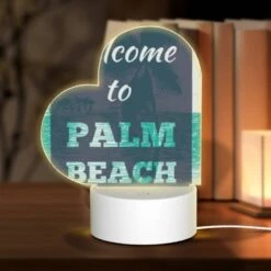 Love Acrylic Night Light, A Colorful Sign Welcoming Visitors To Palm Beach.