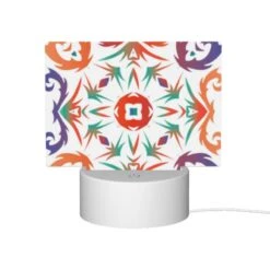 Rectangular Acrylic Night Light, A Colorful Design With A Central Circle. -Pattern Night Light 1a7a393cb7a8437d5abb8e4ac9ab1153b889b46a