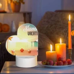 Love Acrylic Night Light, A Colorful Cartoon Of A Beach With A Sun And Palm Trees. 8 Love Acrylic Night Light, A Colorful Cartoon Of A Beach With A Sun And Palm Trees. -Pattern Night Light 1a8f50ffca8bbffc9f0bc7245bda153180c85810